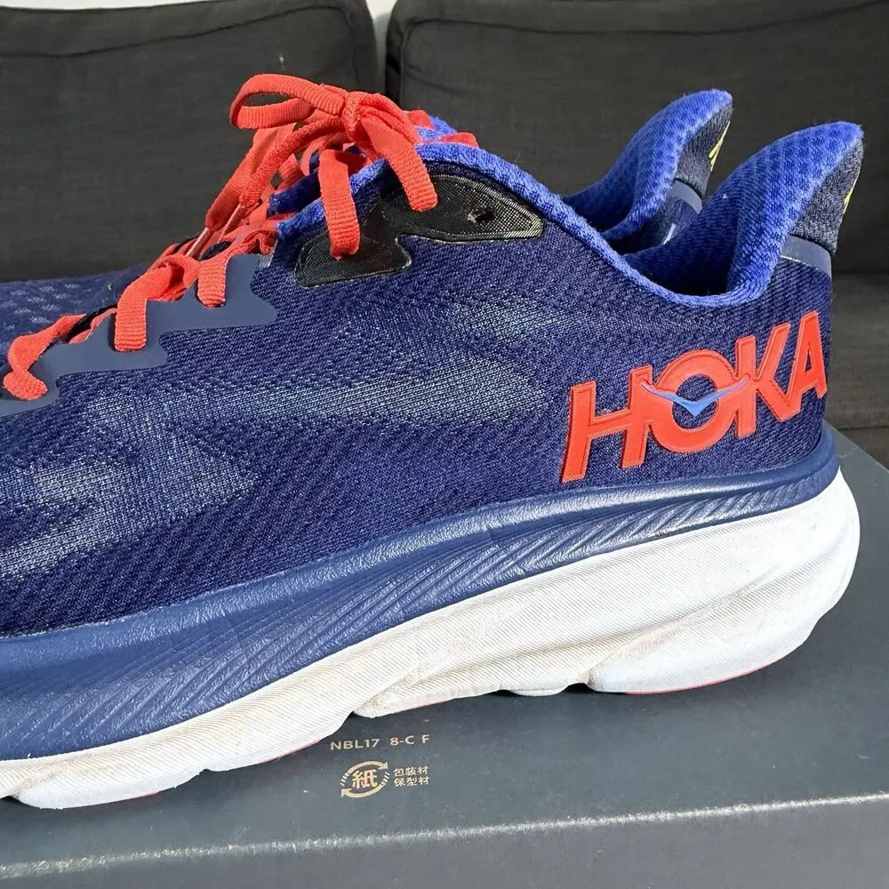 Hoka One One Clifton 9 Bellwether Blue Running Shoes Men's Size 10D - Picture 5 of 12